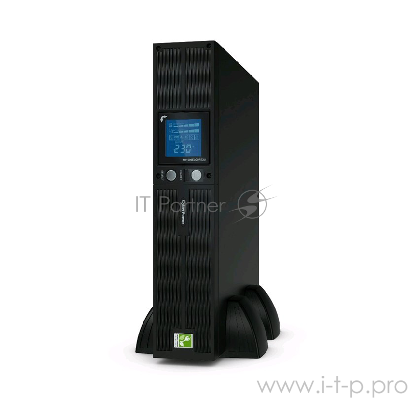 ИБП (UPS) 2U 19 RM 1000ВА CyberPower PR1000ELCDRT2U, черный (COM, USB)