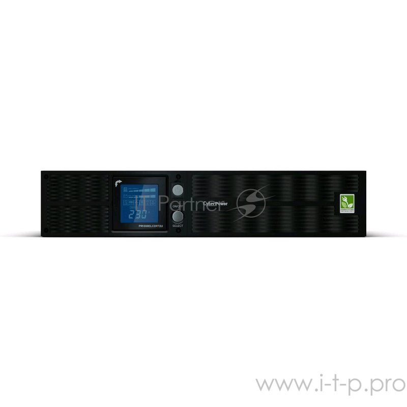 ИБП (UPS) 2U 19 RM 1000ВА CyberPower PR1000ELCDRT2U, черный (COM, USB)
