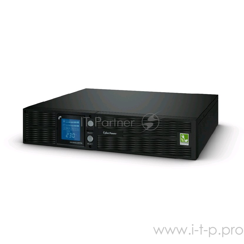 ИБП (UPS) 2U 19 RM 1000ВА CyberPower PR1000ELCDRT2U, черный (COM, USB)
