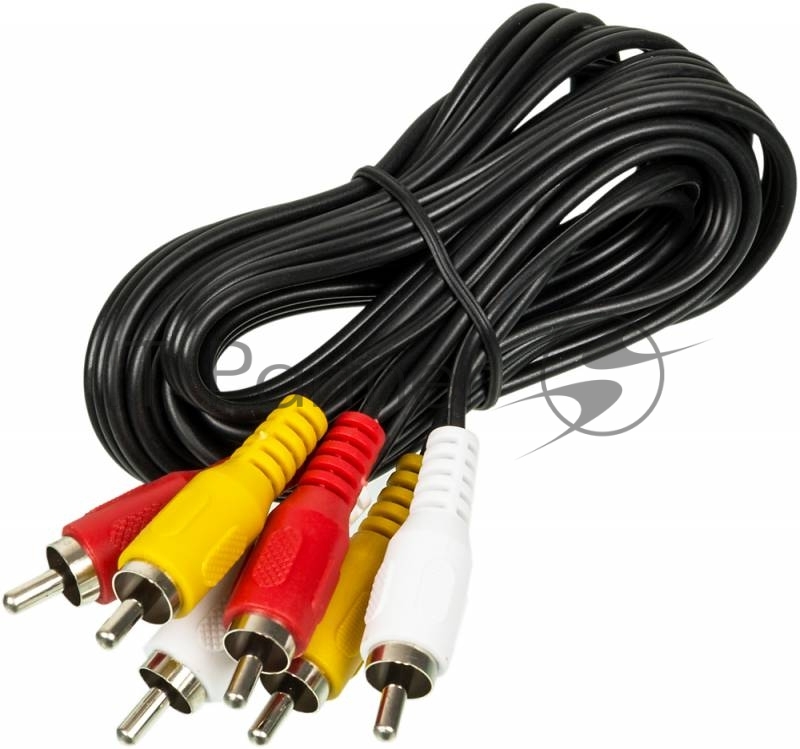 Кабель аудио-видео Ningbo 3хRCA (m)/3хRCA (m) 2м. черный (JAAC027-2)