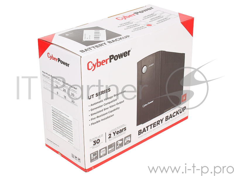 ИБП (UPS) 850ВА CyberPower UT850E, черный