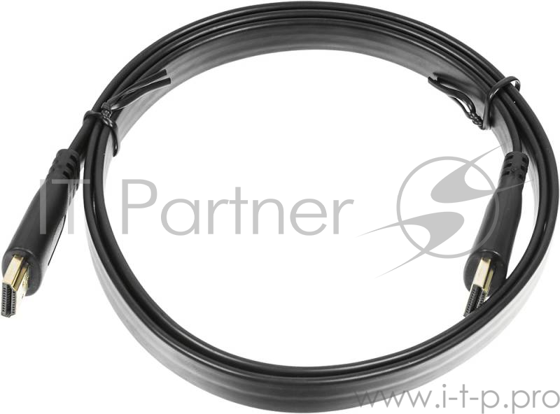 Кабель аудио-видео Buro Flat HDMI (m)/HDMI (m) 1м. черный (HDMI 1 BHP)