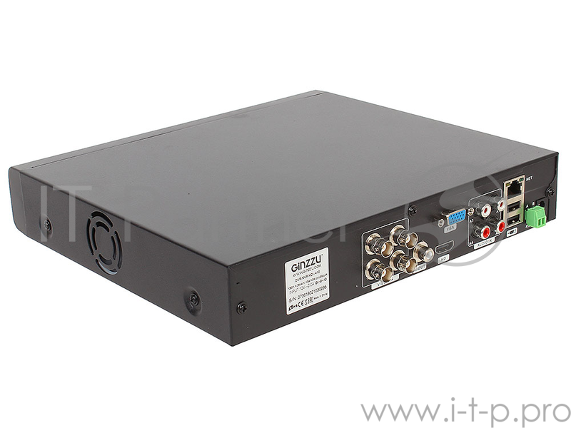 Комплект Видеонаблюдения GINZZU HK-421D 4-канальный 1080N гибридный 3 в 1 видеорегистратор / 2 уличн