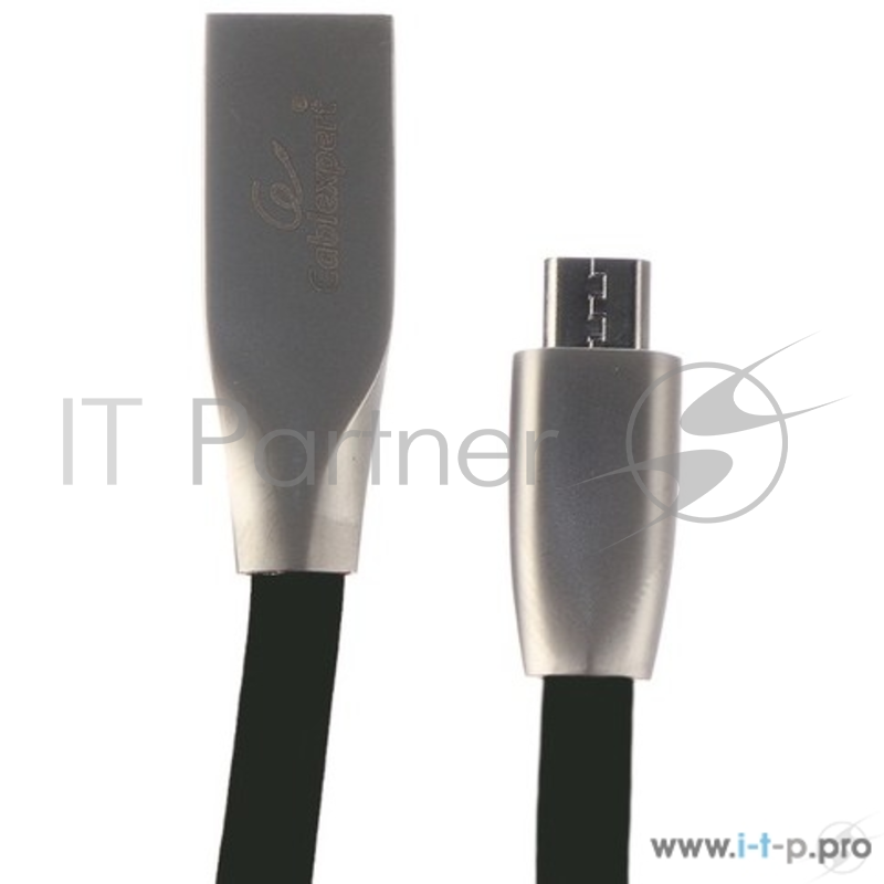 Кабель Cablexpert Кабель USB 2.0 CC-G-mUSB01Bk-1M AM/microB, серия Gold, длина 1м, черный, блистер