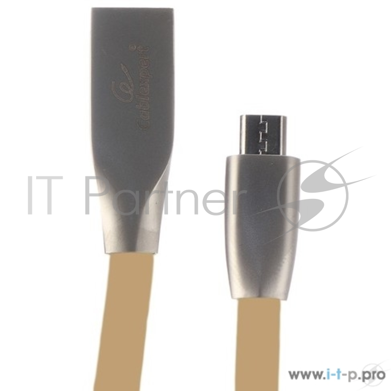 Кабель Cablexpert Кабель USB 2.0 CC-G-mUSB01Gd-1M AM/microB, серия Gold, длина 1м, золотой, блистер