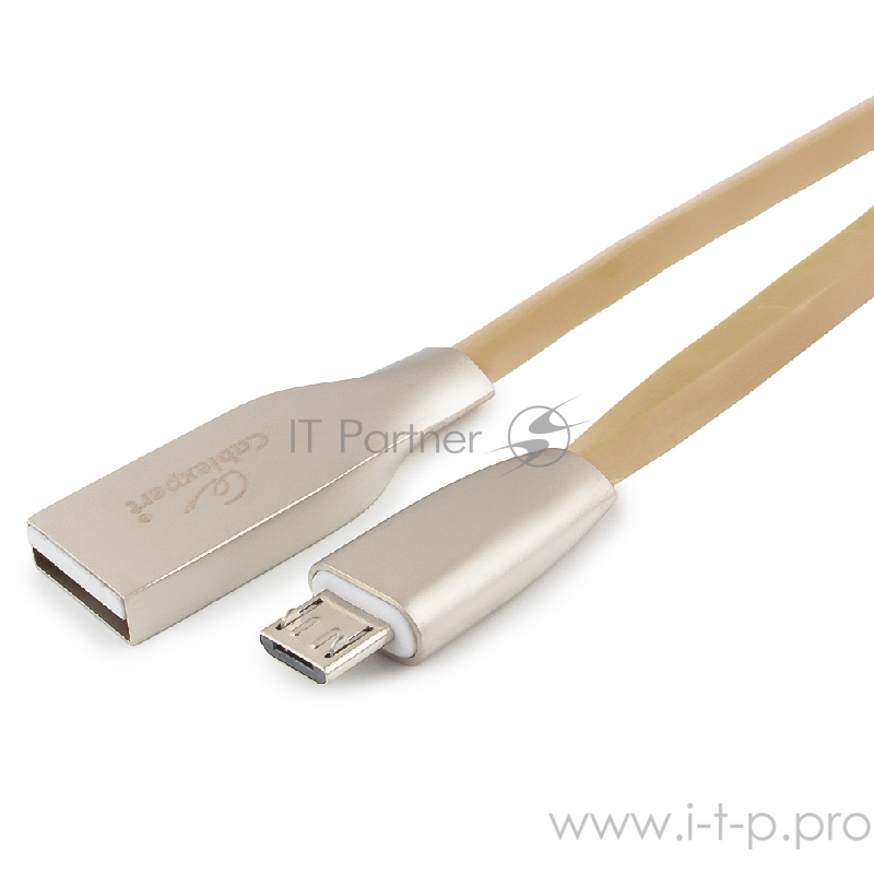 Кабель Cablexpert Кабель USB 2.0 CC-G-mUSB01Gd-1M AM/microB, серия Gold, длина 1м, золотой, блистер