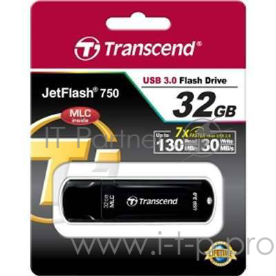 Накопитель USB flash 32ГБ Transcend JetFlash 750 TS32GJF750K (USB3.0)