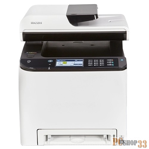 Цветное МФУ Ricoh SP C261SFNw A4, лазерный, принтер + сканер + копир + факс, ЖК, бело-черный (USB2.0, LAN, WiFi)