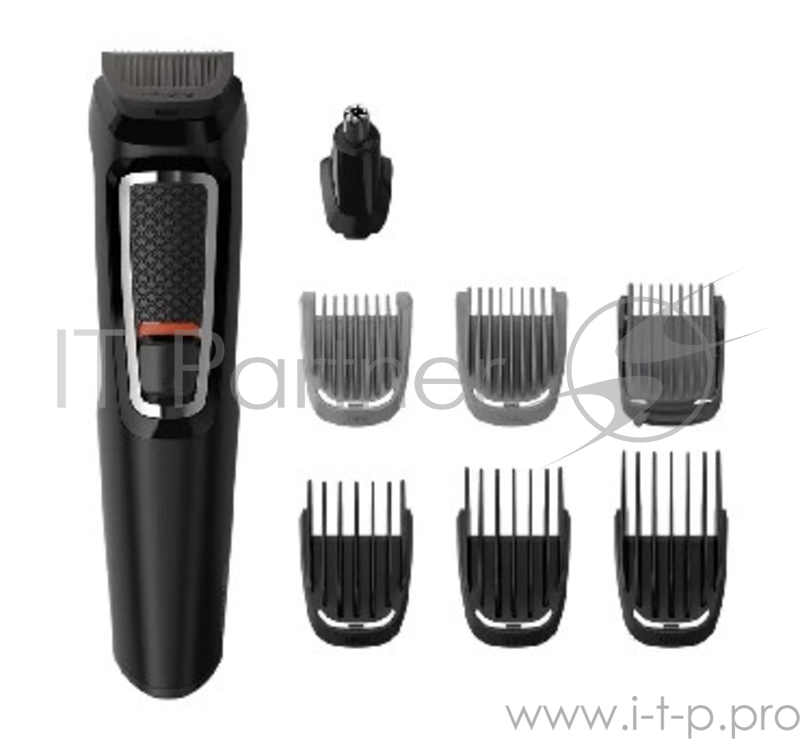 Триммер Philips MG3730/15 черный (насадок в компл:8шт)