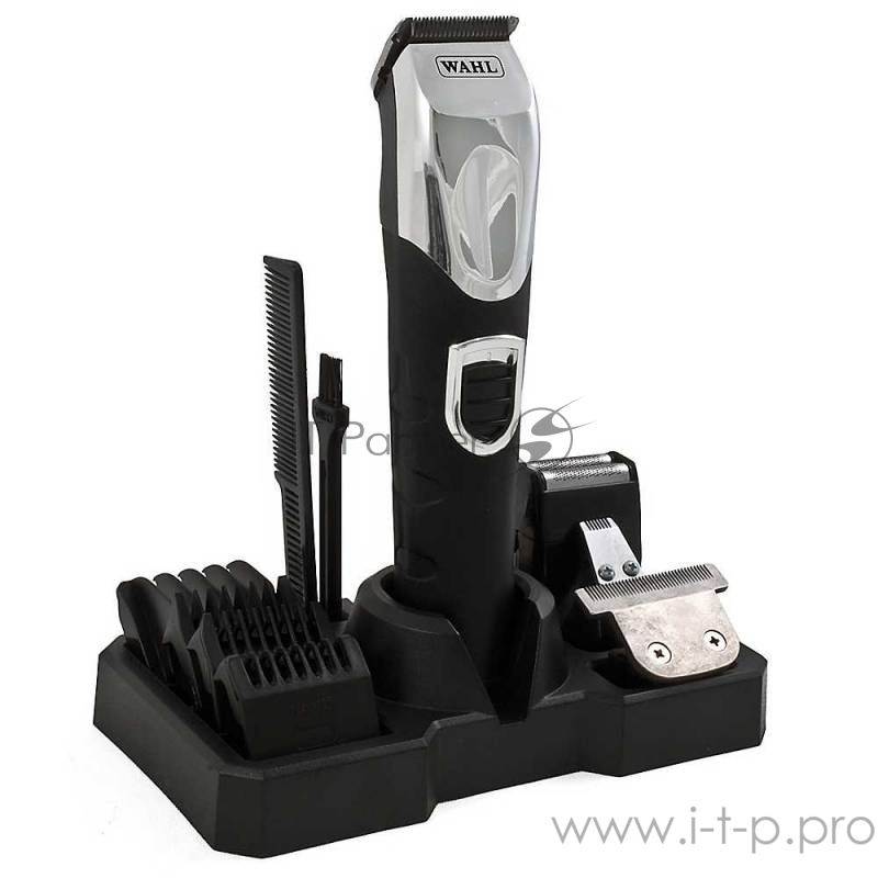 Триммер Wahl Lithium Ion Grooming Kit черный/серебристый (насадок в компл:7шт)