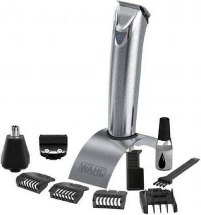 Триммер Wahl Stainless Steel серебристый (насадок в компл:8шт)