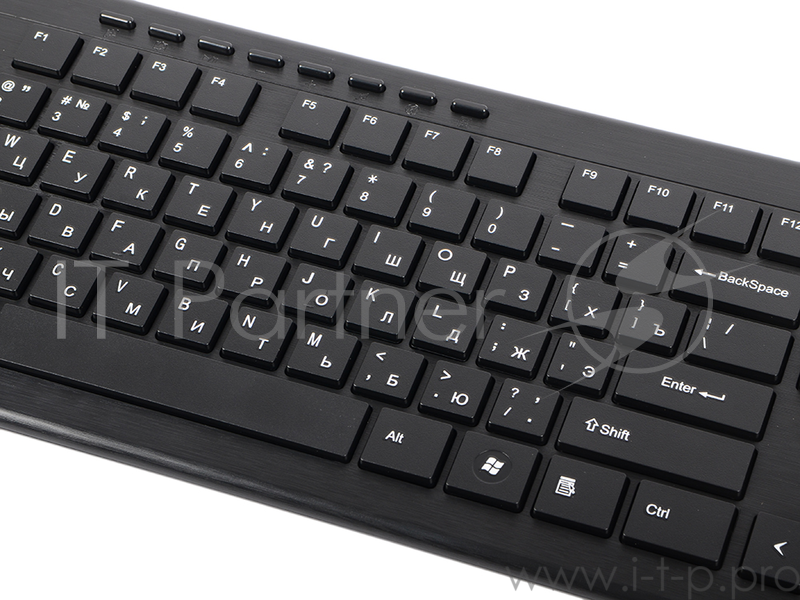 Клавиатура CANYON CNS-HSETW4RU, Multimedia 2.4GHZ wireless combo-set, 104 keys, slim and brushed fin