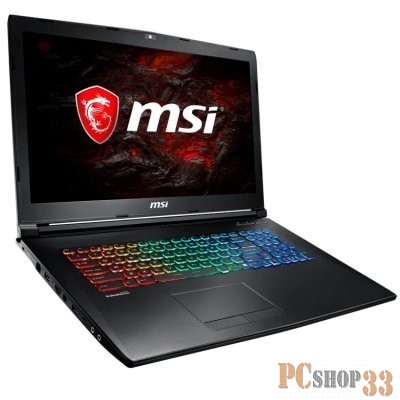 Ноутбук MSI GP72MVR 7RFX-679RU (Core i7 7700HQ-2.80ГГц, 8ГБ, 1000ГБ, GFGTX1060, LAN, WiFi, BT, WebCam, 17.3 1920x1080, W10 H), черный