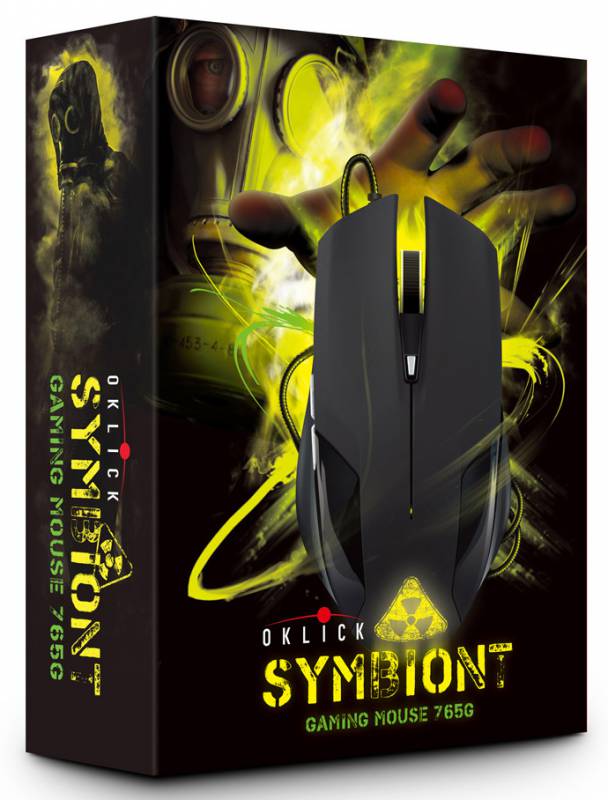 Мышь Oklick 765G SYMBIONT черный оптическая (2400dpi) USB игровая (6but)