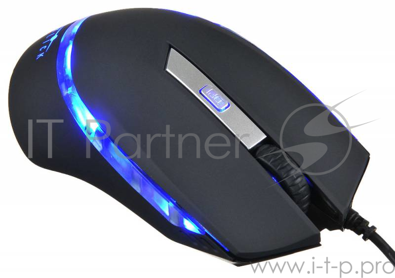 Мышь Oklick 715G черный оптическая (1600dpi) USB игровая (6but)