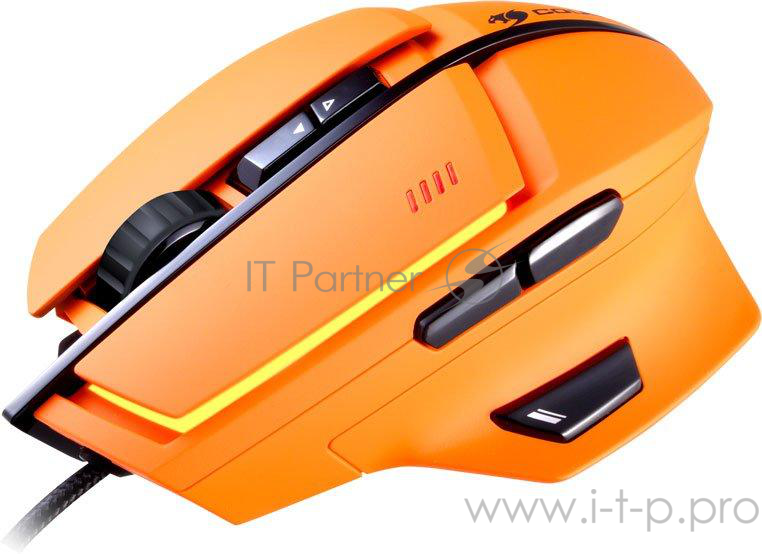 Мышь Cougar 600M Orange игровая, Лазерный сенсор Avago9800 8200dpi, регулировка DPI, механизм Omron,
