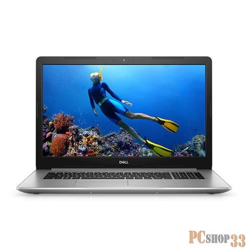 Ноутбук Dell Inspiron 5770 5770-0016 (Pentium 4415U-2.30ГГц, 4ГБ, 1000ГБ, HDG, DVDRW, LAN, WiFi, BT, WebCam, 17.3 1600x900, Linux), серебр.