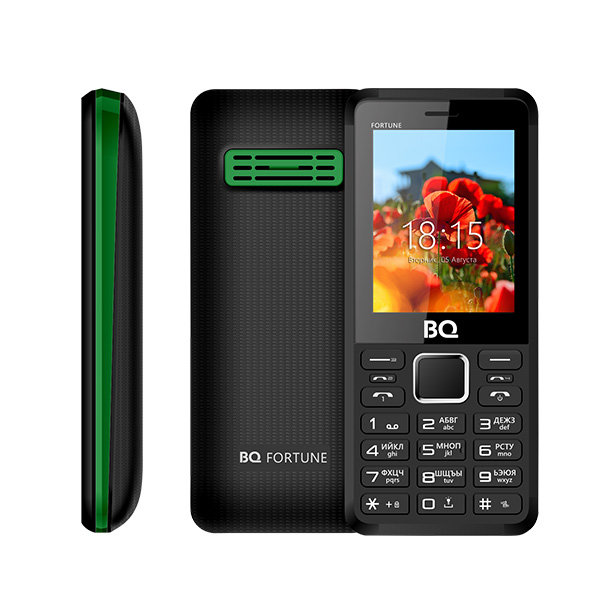 Мобильный телефон BQ 2436 Fortune P Black+Green