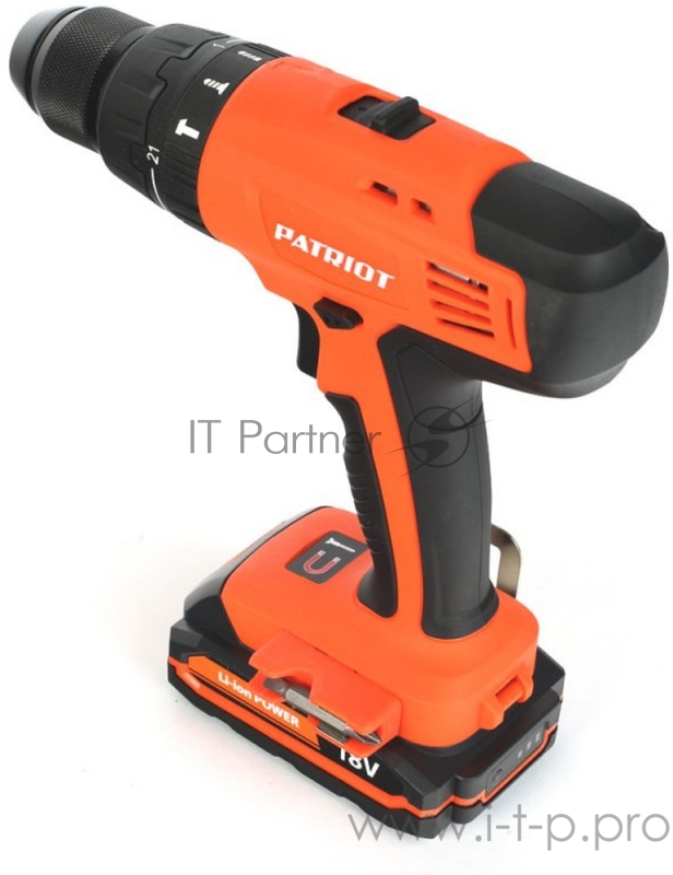 Дрель, Шуруповерт PATRIOT BR 180Li-h Дрель-шуруповерт аккумуляторная 180301460 { две батареи Li-Ion 18V, 1,5 Ah, 57 Нм, большой кейс, зарядка за 1 час, комплект бит и сверл }