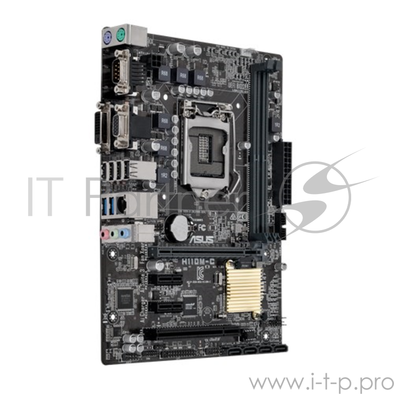 Мат. плата Socket1151 ASUS H110M-C/CSM (iH110, 2xDDR4, SATA III, PCI-E, D-Sub, DVI, 1Гбит LAN, USB3.0, mATX)