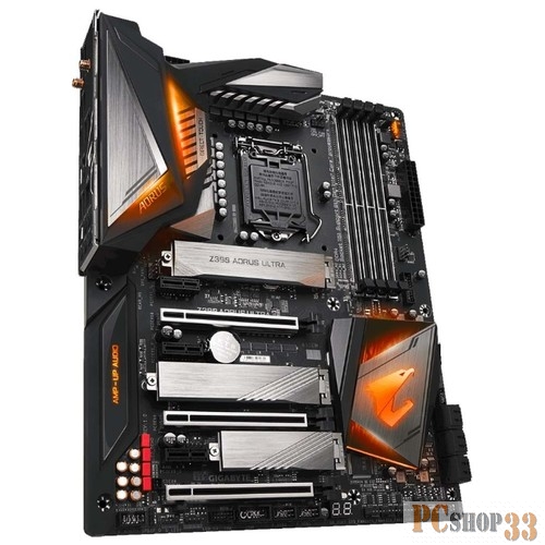 Мат. плата Socket1151 GIGABYTE Z390 AORUS ULTRA (iZ390, 4xDDR4, M.2, SATA III, RAID, PCI-E, HDMI, 1Гбит LAN, USB3.1, ATX)