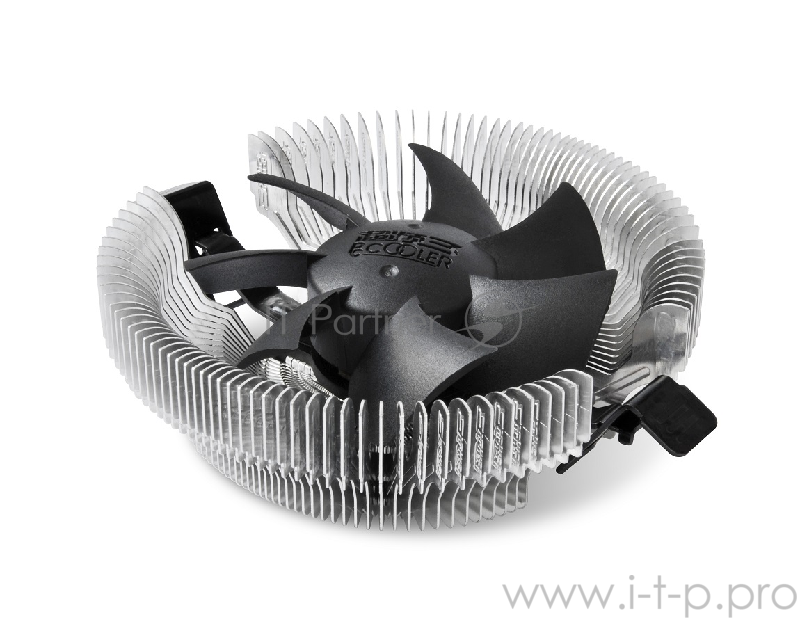 Кулер PCCooler E80 S775/1150/51/55/56/AM2/2+/AM3/ (72 шт/кор, TDP 65W, вент-р 80мм, 2200RPM, 22dBa) Retail Color Box