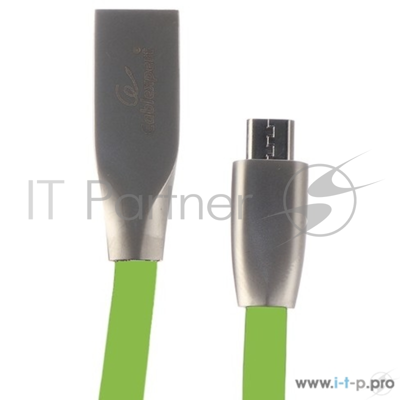 Кабель Cablexpert Кабель USB 2.0 CC-G-mUSB01Gn-1M AM/microB, серия Gold, длина 1м, зеленый, блистер