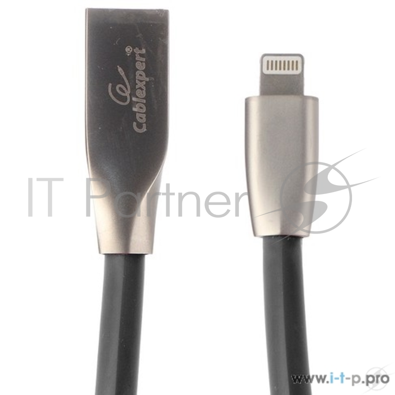 Кабель Cablexpert Кабель для Apple CC-G-APUSB01Bk-1M, AM/Lightning, серия Gold, длина 1м, черный, блистер