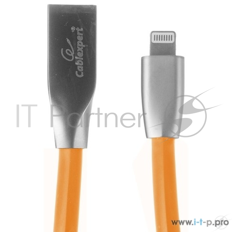 Кабель Cablexpert Кабель для Apple CC-G-APUSB01O-1M, AM/Lightning, серия Gold, длина 1м, оранжевый, блистер
