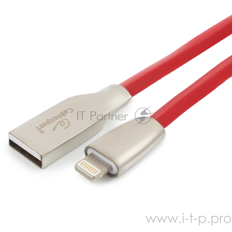 Кабель Cablexpert Кабель для Apple CC-G-APUSB01R-1.8M, AM/Lightning, серия Gold, длина 1.8м, красный, блистер