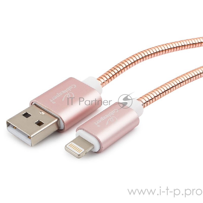 Кабель Cablexpert Кабель для Apple CC-G-APUSB02Cu-1M, AM/Lightning, серия Gold, длина 1м, золото, блистер