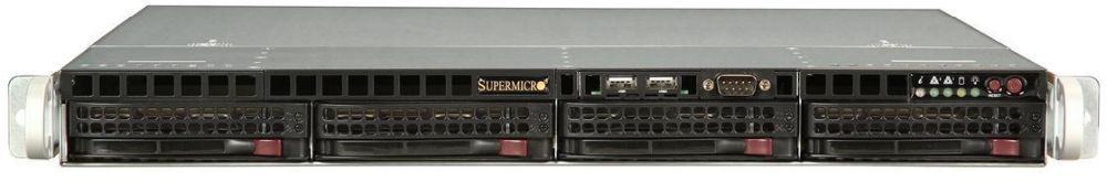 Серв. корпус 1U 19 RM Supermicro CSE-813MTQ-R400CB, ATX, черный (400Вт)