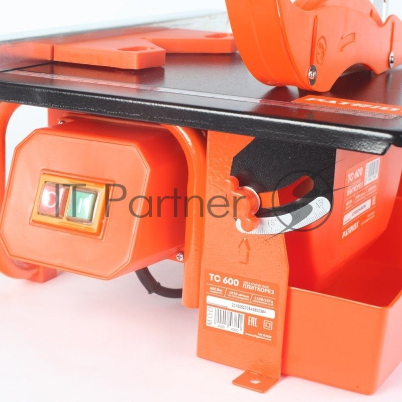 Плиткорезы PATRIOT TC 600 Плиткорез электрический 160300600 { 600Вт, ниж. двигатель , диск 180х22,2 мм }