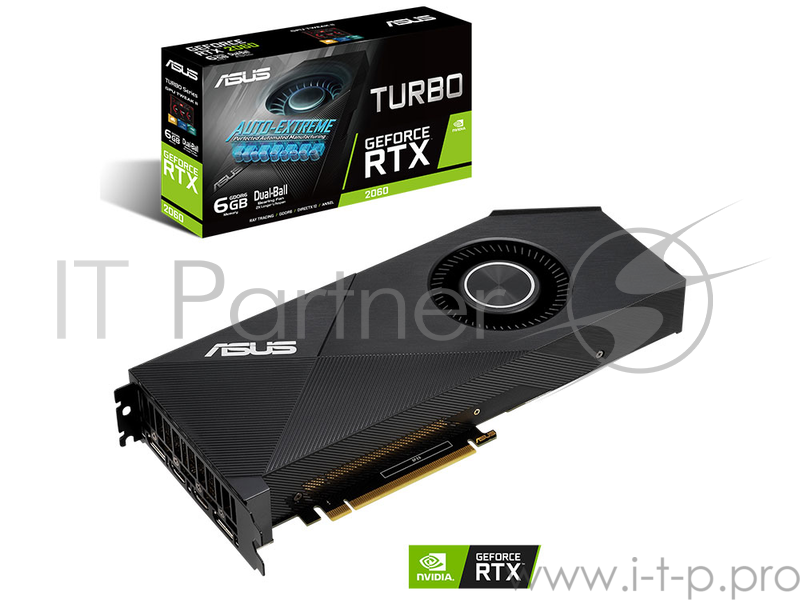 Видеокарта ASUS GeForce RTX 2060 6ГБ TURBO-RTX2060-6G (GeForce RTX 2060, DDR6, 2xHDMI, 2xDP) (PCI-E)