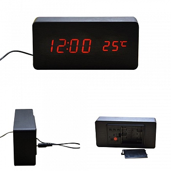 Колонки Perfeo LED часы-будильник