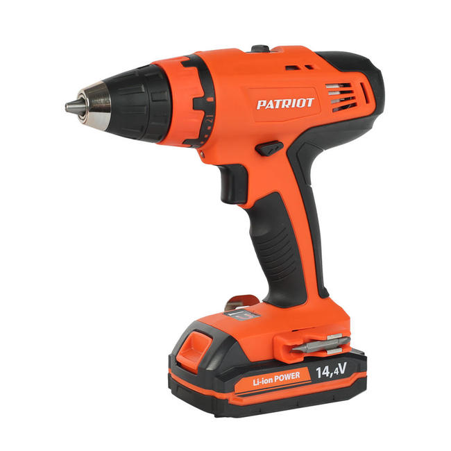 Дрель, Шуруповерт PATRIOT BR 140Li Дрель-шуруповерт аккумуляторная 180301520 { две батареи Li-Ion 14.4V, 1,5 Ah, 47 Нм, большой кейс, зарядка за 1 час, комплект бит и сверл }
