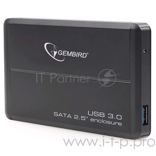 Контейнер Gembird EE2-U3S-2 для 2.5 SATA HDD, алюминиевый, черный (USB3.0)