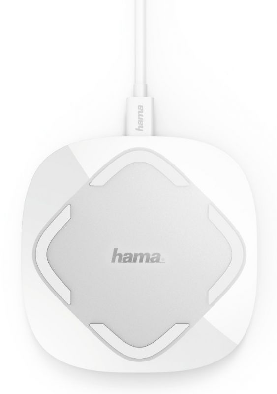 Аксессуары Hama QI-UFC 10 Беспроводное зарядное устройство 2A универсальное кабель microUSB белый (00178976)
