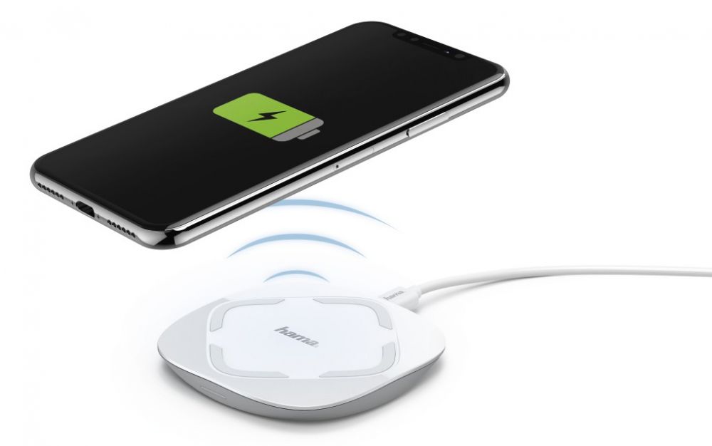 Аксессуары Hama QI-UFC 10 Беспроводное зарядное устройство 2A универсальное кабель microUSB белый (00178976)