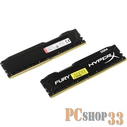 Модуль памяти Kingston DDR4 DIMM 32GB Kit 2x16Gb HX424C15FBK2/32 PC4-19200, 2400MHz, CL15, HyperX Fury Black