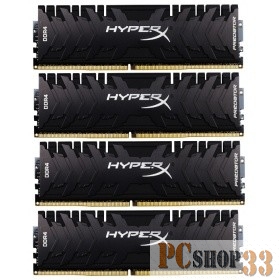 Модуль памяти Kingston DDR4 DIMM 64GB Kit 4x16Gb HX426C13PB3K4/64 PC4-21300, 2666MHz, CL15, HyperX Predator