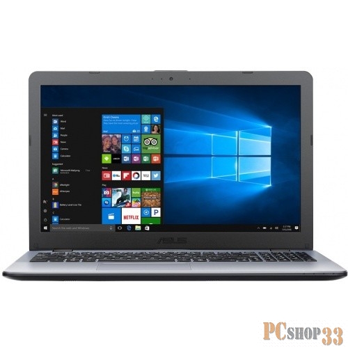 Ноутбук ASUS X542UA-DM431 VivoBook (Core i3 7100U-2.40ГГц, 4ГБ, 256ГБ SSD, HDG, LAN, WiFi, BT, WebCam, 15.6 1920x1080, Linux), серый