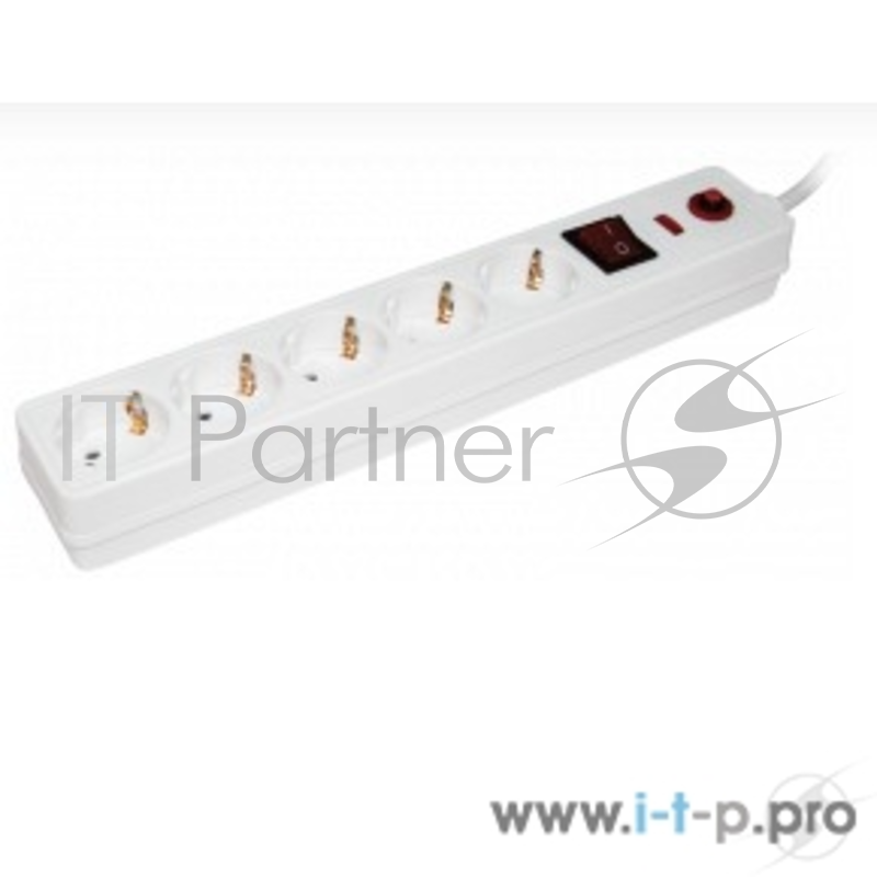 бытовые удлинители Iek WFP10-16-05-03-N Сетевой фильтр СФ-05К-выкл. 5 мест 2Р+РЕ/3метра 3х1мм2