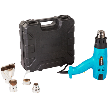 Фены, Термопистолеты Bort BHG-2000N-LK Фен технический 91275431 { 2000 Вт, 3 режима, 500 л/мин, 0.8 кг, 4 насадки, Дисплей LED }