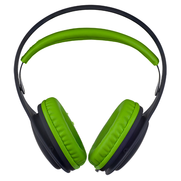 Наушники Perfeo наушники полноразмерные ONTO черные/зеленые PF_A4410
