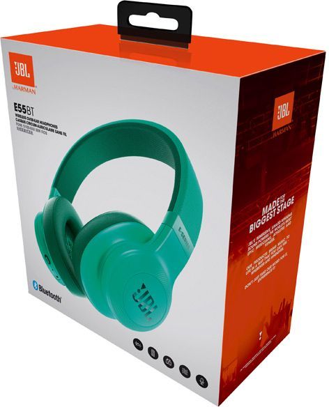 Наушники JBL E55BT, 32 Ом, бирюзовый
