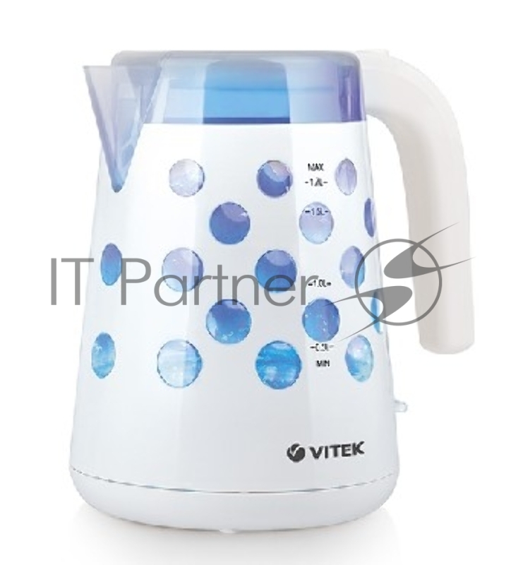 Чайник Чайник VITEK VT-7048(W) 1850-2200Вт, 1.7л Корпус из высококач.термост.пластика.