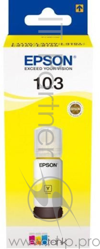 Расходные материалы EPSON C13T00S44A Контейнер с желтыми чернилами для L3100/3101/3110/3150/3151, 65 мл.