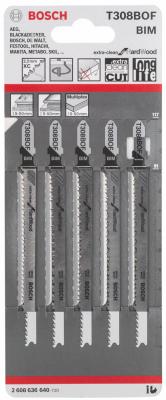 Bosch Bosch 2608636640 5 ЛОБЗИКОВЫХ ПИЛОК Т 308 BOF, BIM