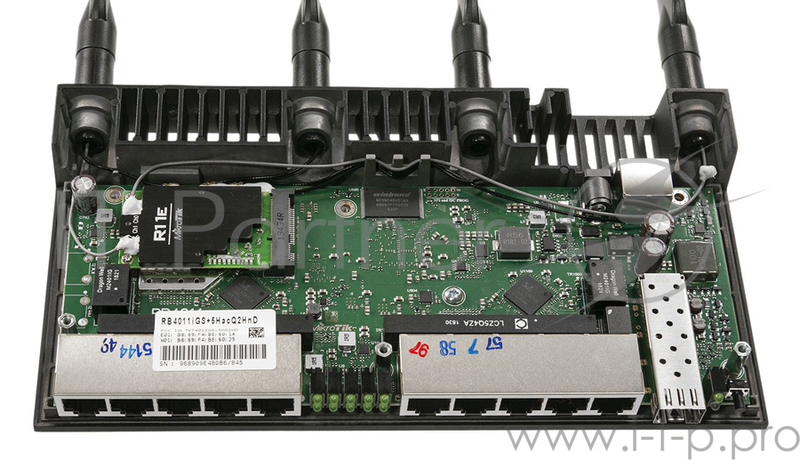 Сетевое оборудование Mikrotik RB4011iGS+5HacQ2HnD-IN Маршрутизатор 1.4ГГц, 4 ядра, 1GB RAM, 512MB NAND, 10x 10/100/1000 LAN, 1 SFP+, 2,4Ghz/5Ghz, 802.11a/b/g/n/ac